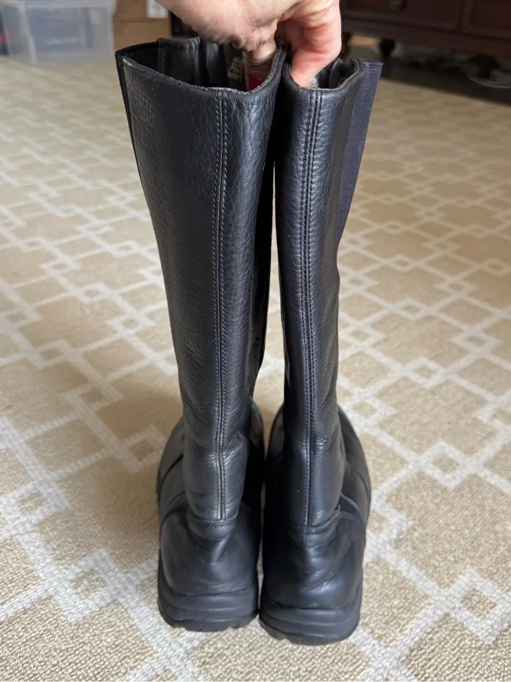 KEEN Silverton Waterproof Insulated Tall Leather Boots Black Size 8